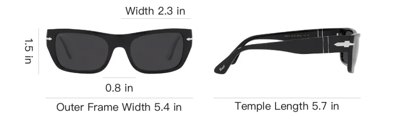 PERSOL PO3268S Rectangle frame Sunglasses-3