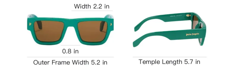 PALM ANGELS Palisade Square frame Sunglasses-3