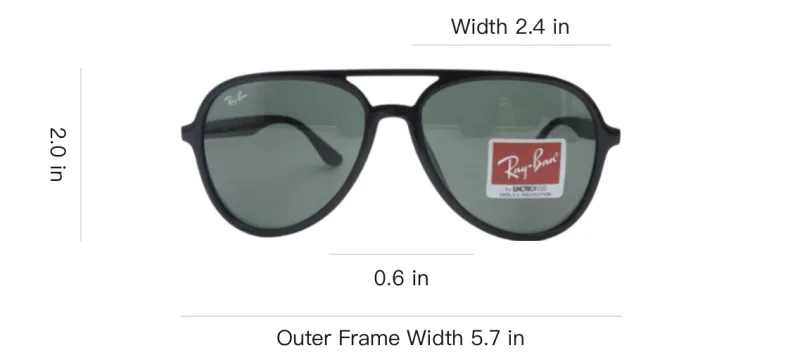 RayBan Plastic Aviator Sunglasses Unisex Black-2