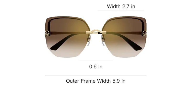 Cartier Rectangle Frame Sunglasses-2