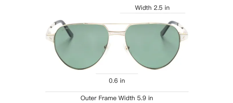 Cartier Santos De Cartier Navigator frame Sunglasses-2