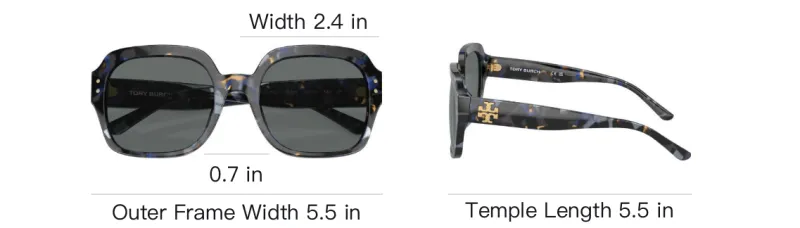 TORY BURCH Square Sunglasses Women's Tortoiseshell-5