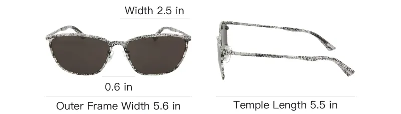 Balenciaga Square Sunglasses Unisex White-3