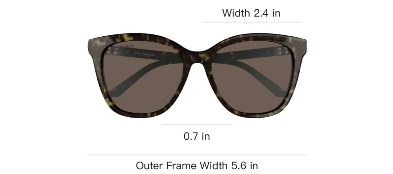 Balenciaga Acetate Square Sunglasses Women's Brown-3
