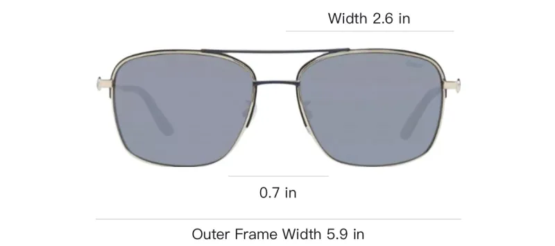 BMW Metal Aviator Sunglasses Men's Black-3