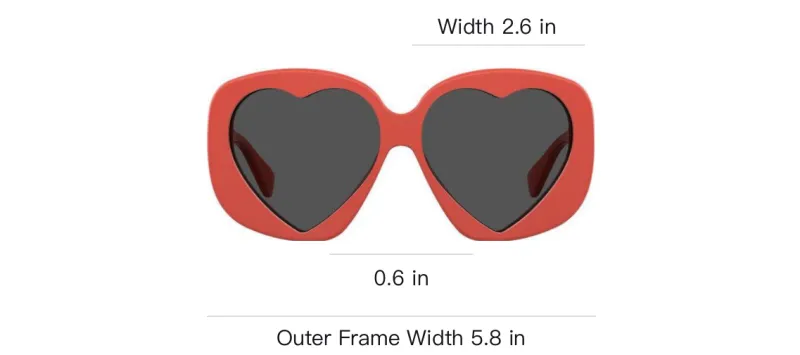 MOSCHINO Heart shaped Oversize frame Sunglasses-3