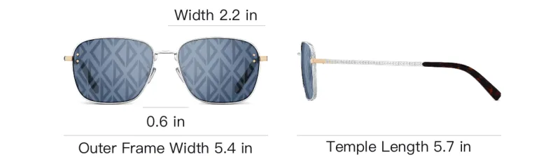DIOR CD Diamond Sunglasses Men Blue-3