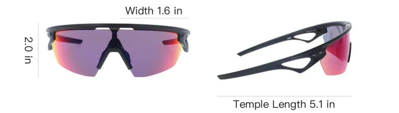 Oakley Acetate Irregular Shape Sunglasses Men's Black-3