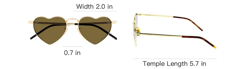SAINT LAURENT Eyewear Loulou Heart frame Sunglasses-2