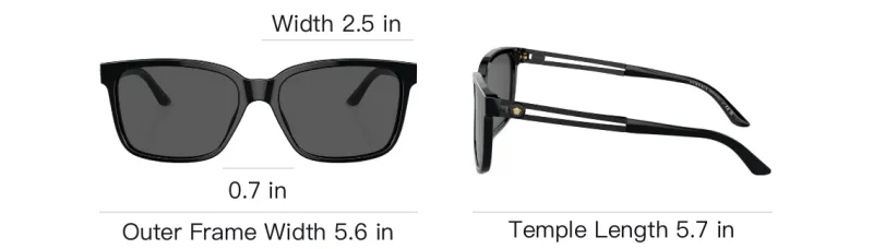 VERSACE Acetate Irregular Shape Sunglasses Men's Black-3