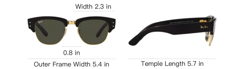 RayBan Mega Clubmaster Square Frame Sunglasses-3