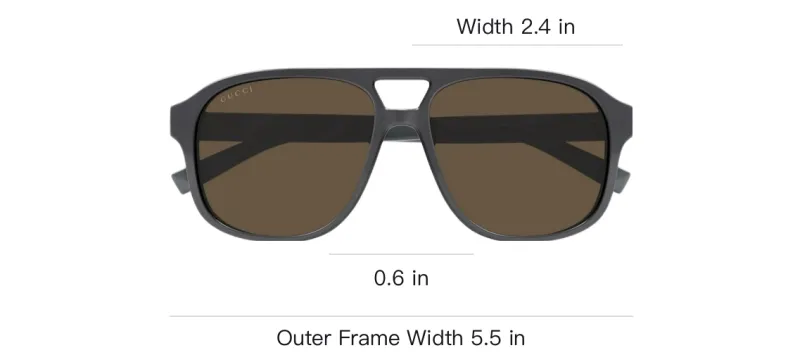 GUCCI Pilot frame Sunglasses-3