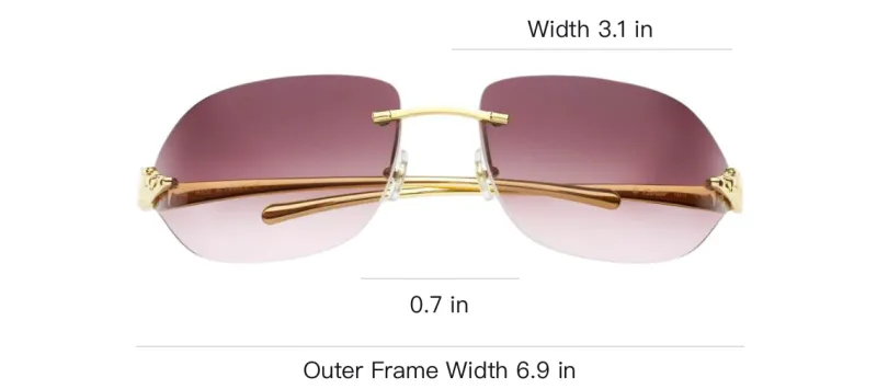 CARTIER Alloy Gold Plated Oval Sunglasses Women's Gold-3