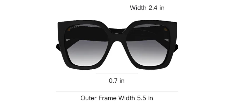 GUCCI Full Rim Square Frame Sunglasses-2
