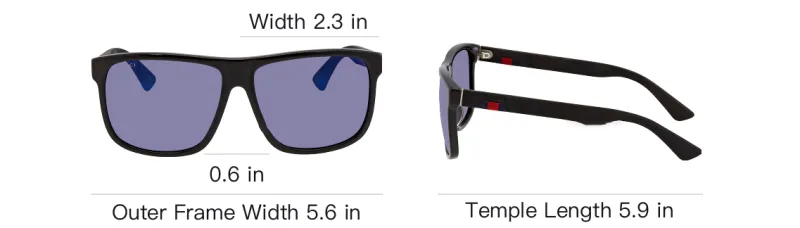 GUCCI Sunglasses Men Black-3