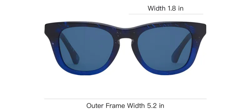 Burberry Acetate Irregular Shape Sunglasses Unisex Blue-3