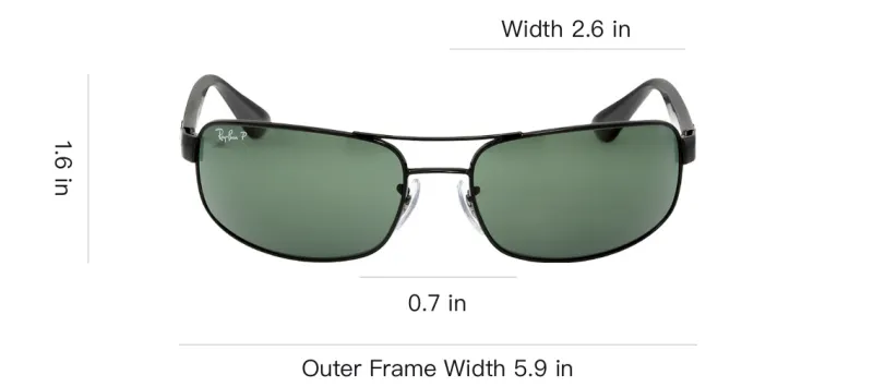 RayBan Metal Irregular Shape Sunglasses Men's Black-3