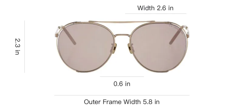 VERA WANG Titanium Aviator Sunglasses Unisex Gold-3