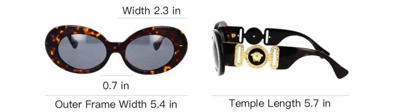 VERSACE Oval Sunglasses-3