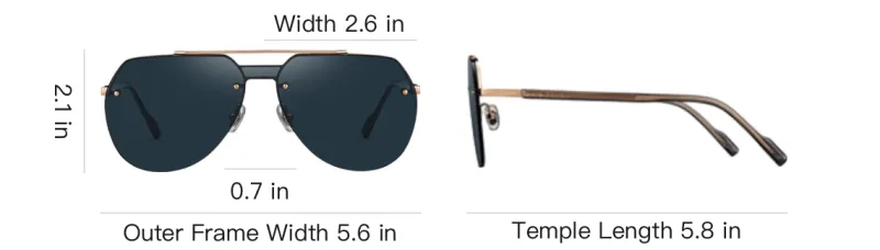 HELEN KELLER Aviator Sunglasses Men's Multicolor-3