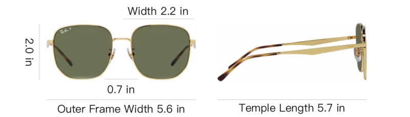 RayBan Square Sunglasses Unisex-3