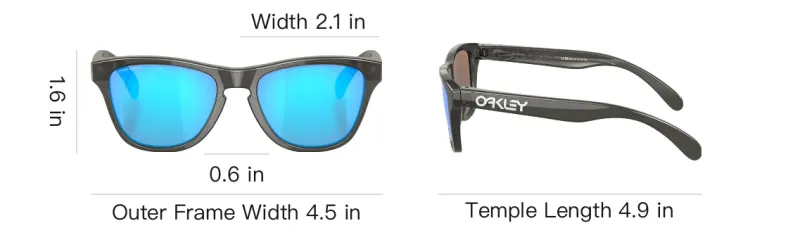 Oakley Plastic Square Sunglasses Unisex Black-3