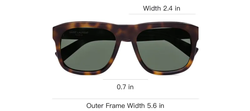 SAINT LAURENT Acetate Rectangular Sunglasses Women's Tortoiseshell-2