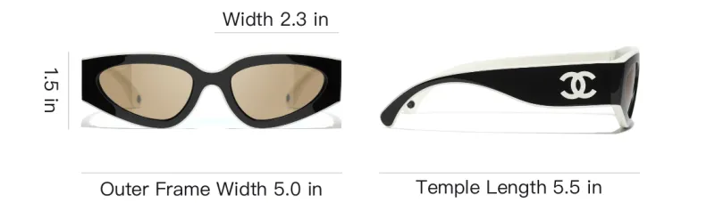 CHANEL Nylon Cat Eye Sunglasses Unisex Black - POIZON