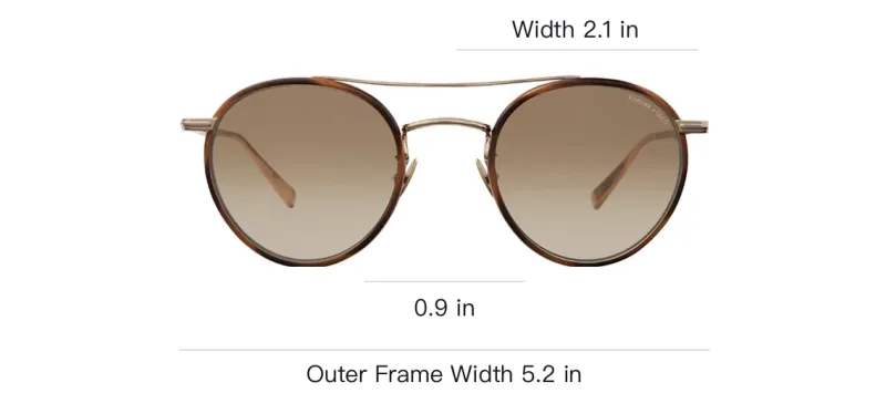 GARRETT LEIGHT Alloy Frame Round Sunglass Unisex-2
