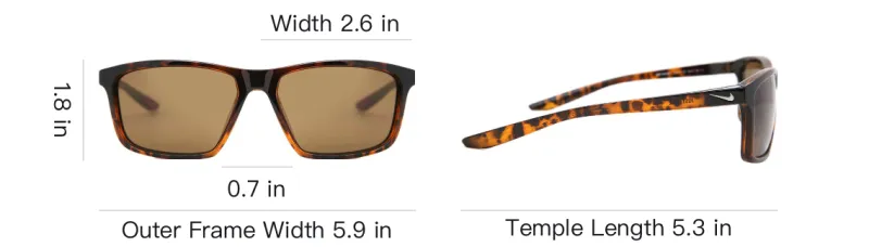 Nike Plastic Square Sunglasses Unisex Brown-3