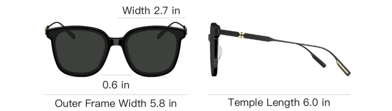MOLSION Plate Frame Square Sunglasses Unisex-3