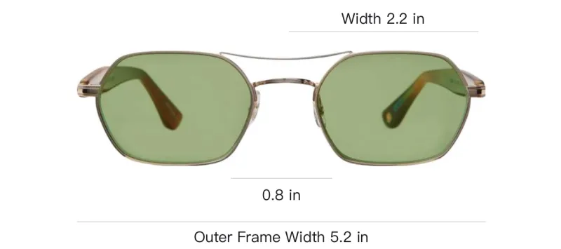 GARRETT LEIGHT Acetate Metal Aviator Sunglasses Unisex Gold-3