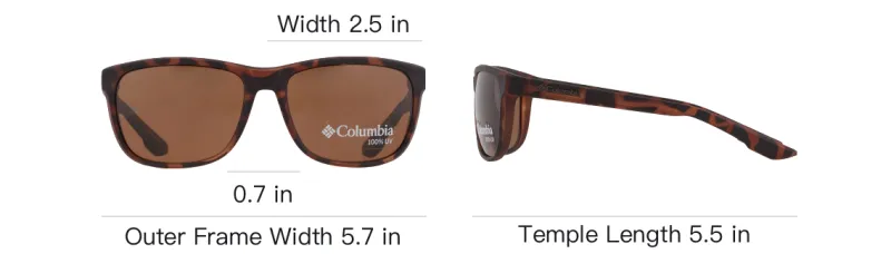 Columbia Plastic Irregular Shape Sunglasses Unisex Brown-4