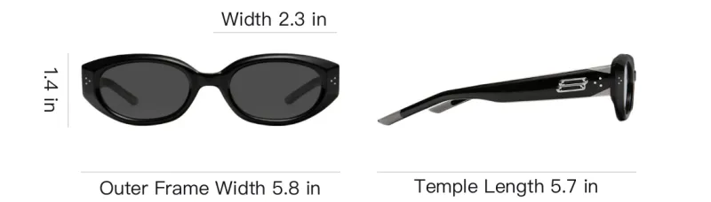 GENTLE MONSTER Plate Frame Irregular Shape Sunglasses Unisex Black-3