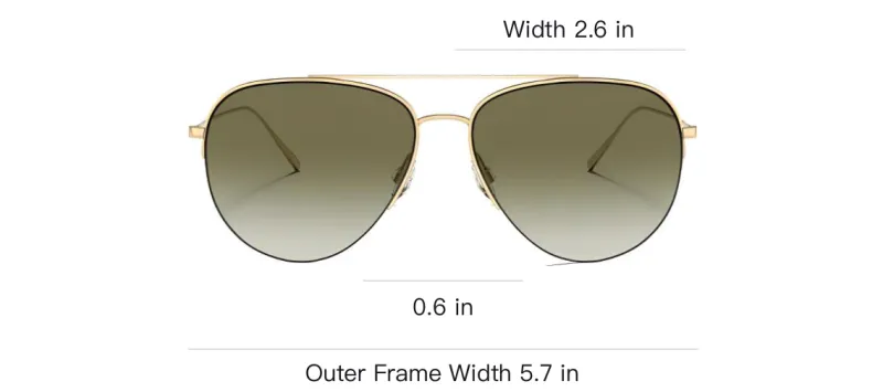 Oliver Peoples Aviator Sunglasses Men's Gold-3