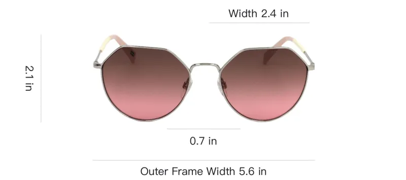 Levi's Irregular Shape Sunglasses Unisex Silver-3