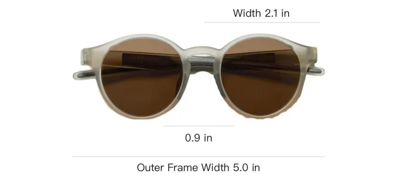 UNIQLO Round Sunglasses Unisex Khaki-3