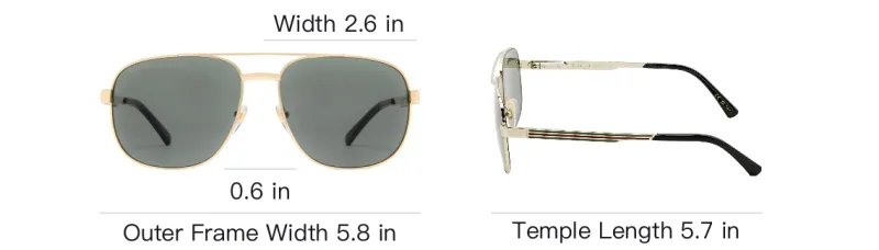 GUCCI Eyewear Pilot frame Tinted Sunglasses-5
