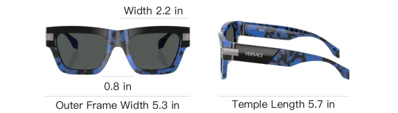 VERSACE Rectangle Frame Sunglasses-3