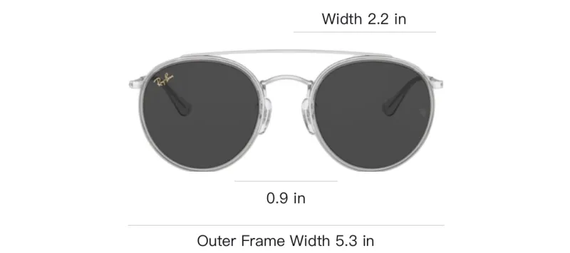 RayBan Metal Round Sunglasses Unisex Silver-1