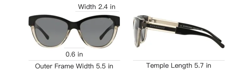 Burberry Irregular Shape Sunglasses Women's Gray-5