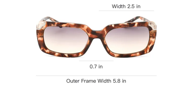 GUESS Plastic Rectangular Sunglasses Men's Tortoiseshell-2