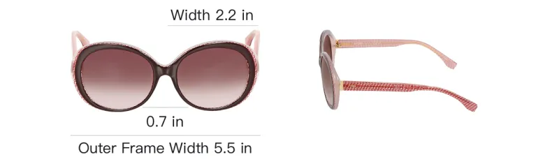 FENDI Sunglasses Women's Red Brown-3
