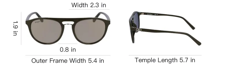 FERRAGAMO Plastic Aviator Sunglasses Men's Brown-4