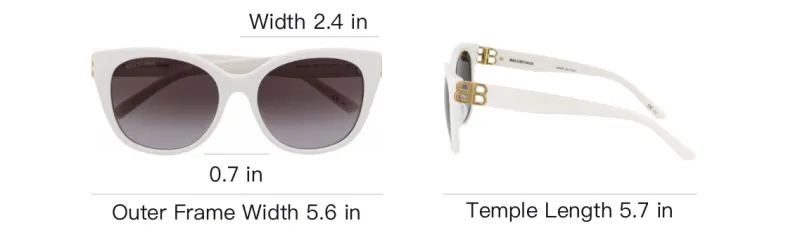 Balenciaga Sunglasses Women's White-3