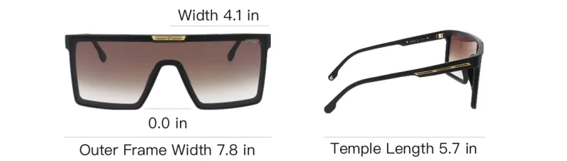 CARRERA Acetate Irregular Shape Sunglasses Men's Black-4
