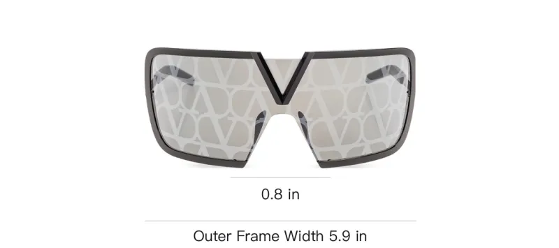 Valentino Romask Shield Frame Sunglasses-1