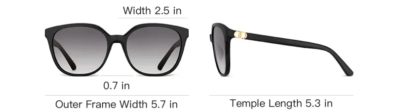 DIOR Sunglasses Unisex Black-3