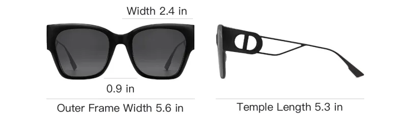 DIOR Sunglasses Unisex Black-3