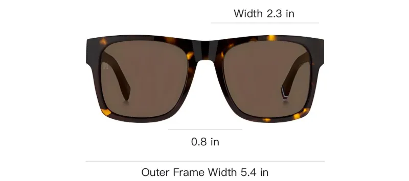 Tommy Hilfiger Acetate Square Sunglasses Unisex Havana-2